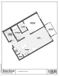 Rum River Residential Suites 1 bedroom, 1 bath floor plan