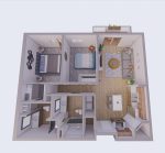Rum River Residential Suites 3D floor plan