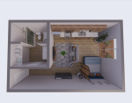 Rum River Residential Suites 3D floor plan