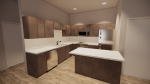 Rum River Residential Suites 3D Render of kitchen area
