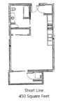Town Square Residential Suites studio floor plan
