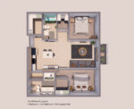 Clearwater Residential Suites - Coneflower & Lupine floor plan